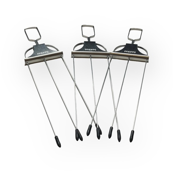new PFIEIFPO ミ Grilling Savant 3 Prong BBQ Skewers ミ Set of 3 ミ Stainless Steel - Picture 11 of 16